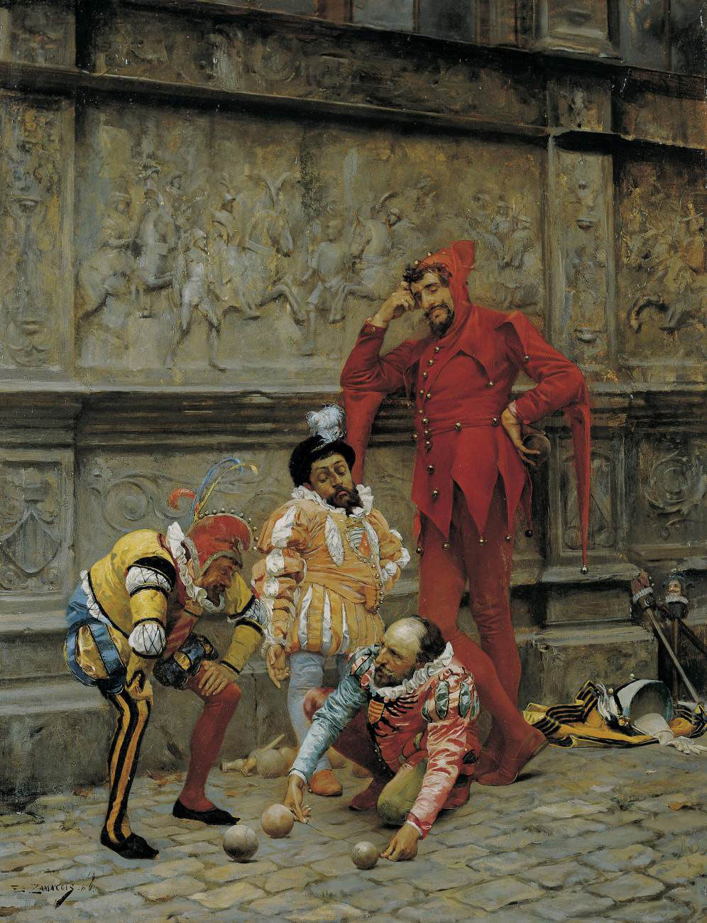 jesters playing cochonnet